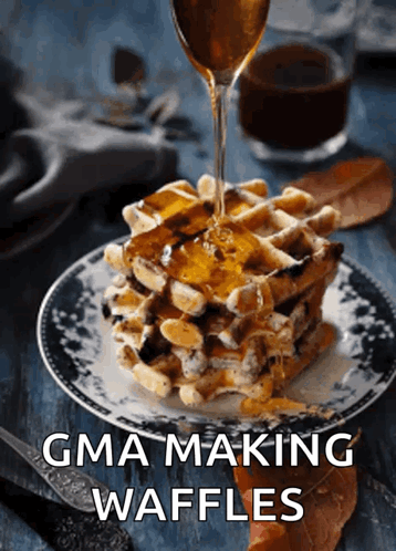 Syrup Poured On Waffles GIF