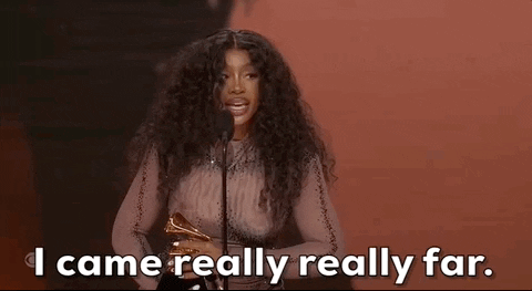 Sza Acceptance Speech Grammy's GIF