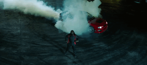 T Pain And Car Doing Burnout GIF