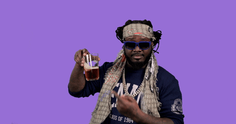 T Pain Holding Glass Of Drink GIF
