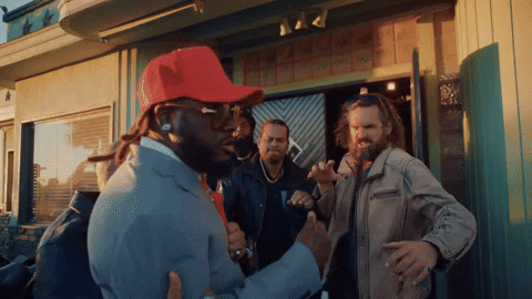 T Pain Kicked Out By Men GIF