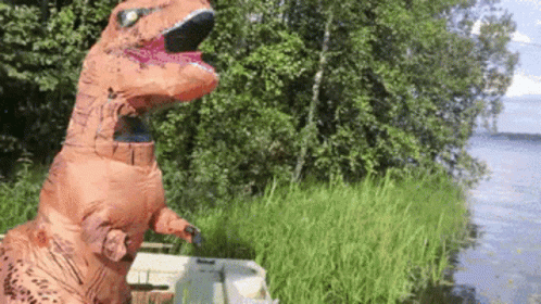 T-rex Front Flip GIF