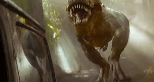 T-rex Jurassic Park Attack GIF