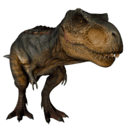 T-Rex With Open Mouth And Tongue Out GIF