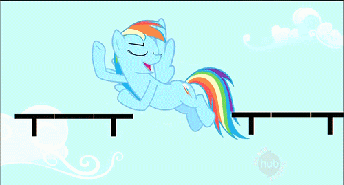 Table Flip Rainbow Dash Happy GIF