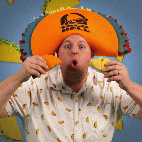 Man In Hat Taco Bell GIF