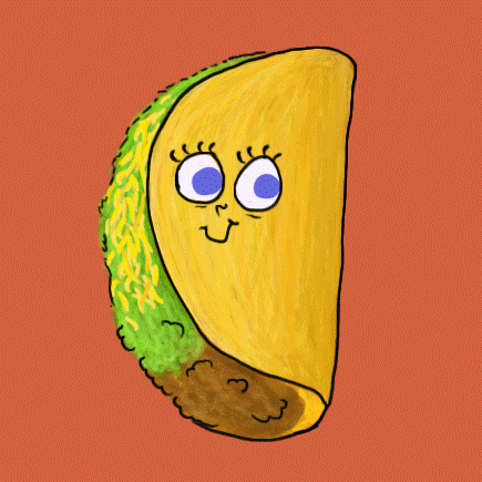 Taco Swirling Eyes Dirty Taco Tuesday GIF