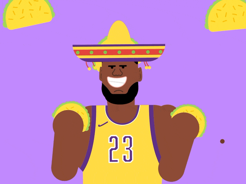 Taco Tuesday Basketball Player Animation GIF