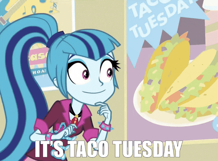 Taco Tuesday Cartoon Poster GIF