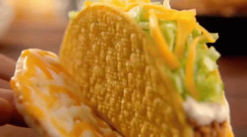 Taco With Cheese Lettuce Sour Cream