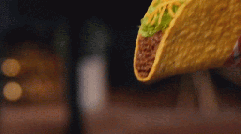 Taco with Meat Cheese Lettuce Tomatoes