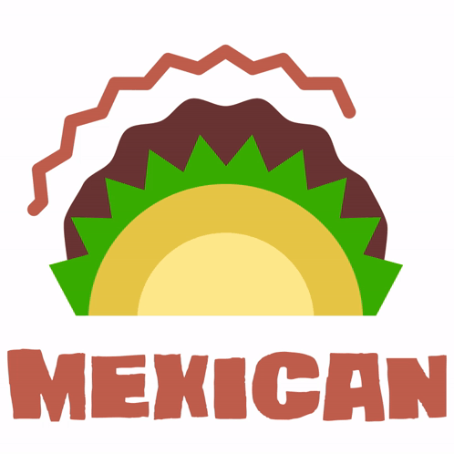 Taco With Word Mexican GIF