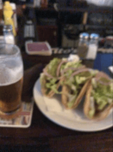 Tacos Plate Beer Mexican Restaurant Boomerang Loop GIF