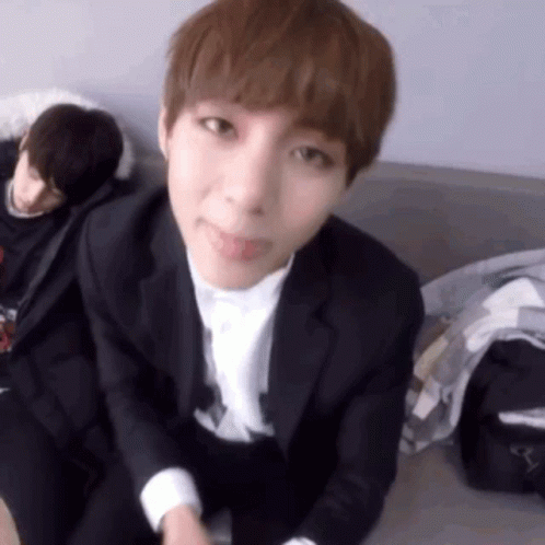 Taehyung Zoom Heart Sign GIF