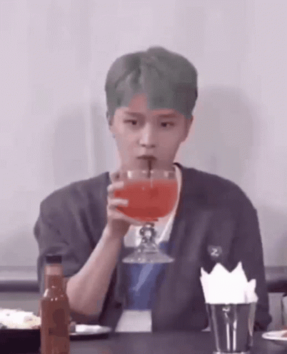 Taeil Moon Bevo Drinks GIF
