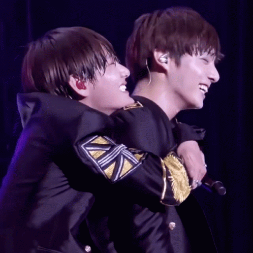 Taekook Carry On The Back GIF