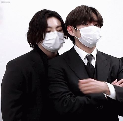 Taekook Resting Face On Shoulder GIF
