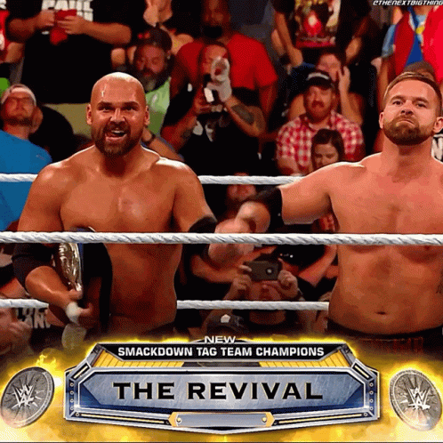 Tag Team Champions Cash Wheeler The Revival GIF
