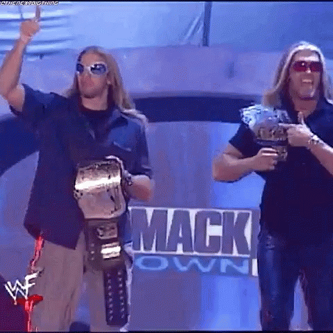 Tag Team Champions Edge And Christian Cage GIF