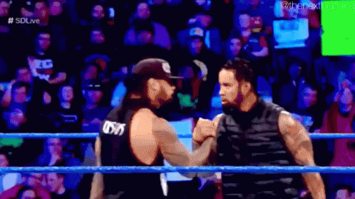 Tag Team The Usos Holding Hands GIF