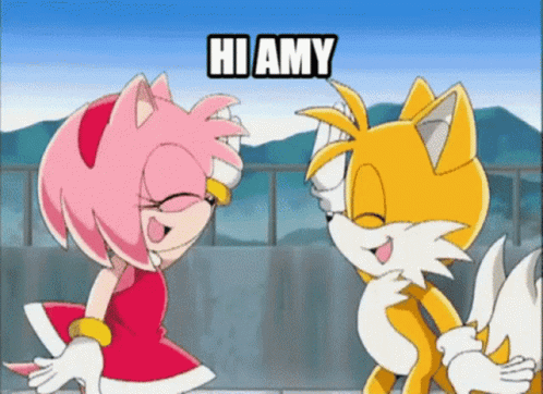 Tails High Five With Amy GIF