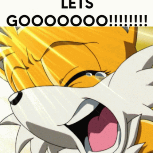 Tails Sonic Hedgehog Screaming Let's Gooooo