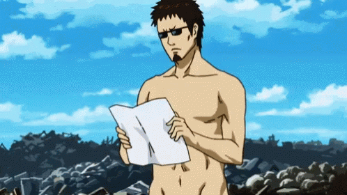 Taizo Hasegawa Naked Gintama GIF