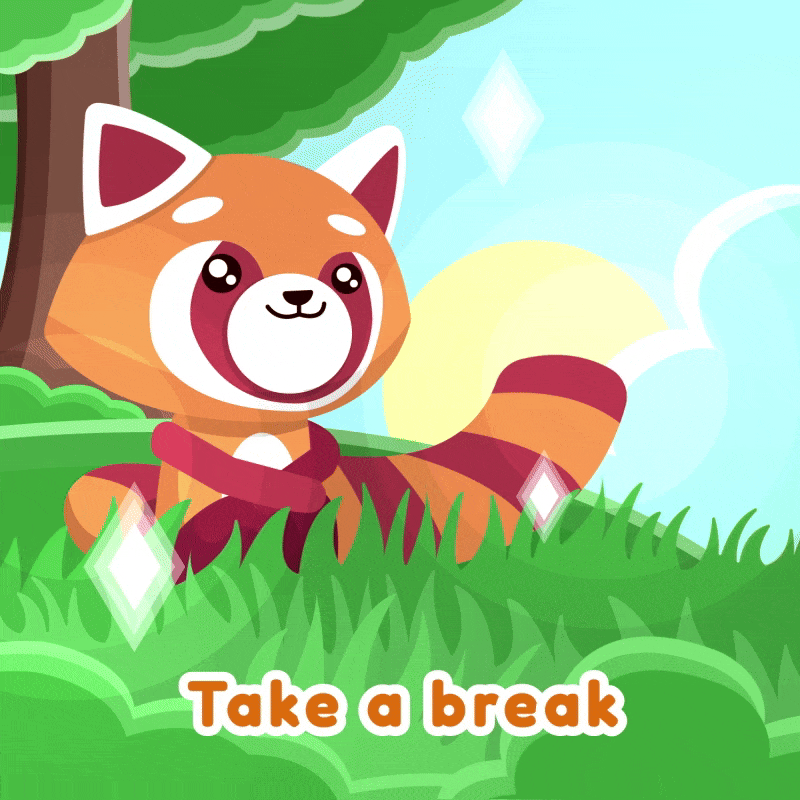 Take A Break Animated Raccoon Relaxing GIF