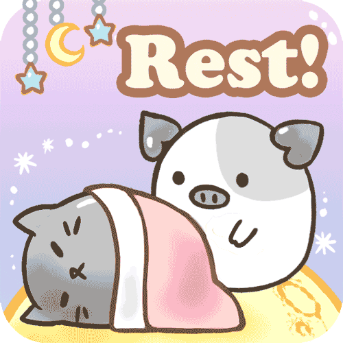 Take A Break Pig Covering Cat With Blanket GIF