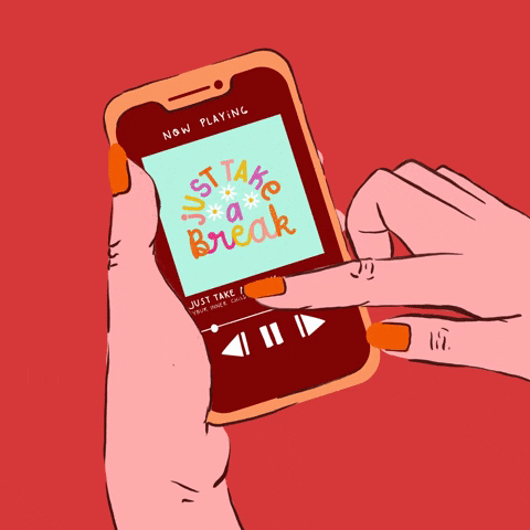 Take A Break Playing Song On Phone GIF