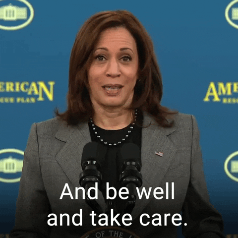 Take Care Be Well Kamala Harris GIF