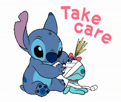 Take Care Stitch Voodoo Doll GIF