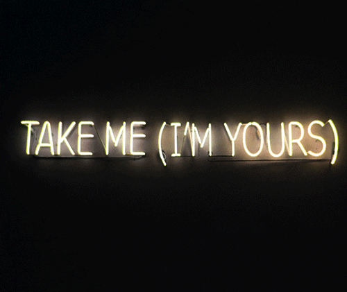 Take Me Now I'm All Yours Calligraphy GIF