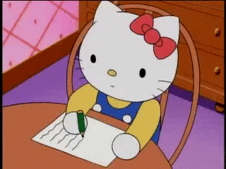 Hello Kitty Take Notes GIF