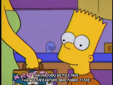 Take Temperature Bart Marge The Simpsons GIF