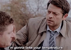 Take Your Temperature Supernatural Castiel GIF