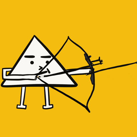 Taking Archery Shot Triangle Animation GIF