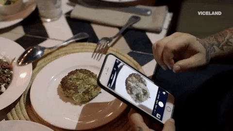Taking Food Photo For Instagram GIF