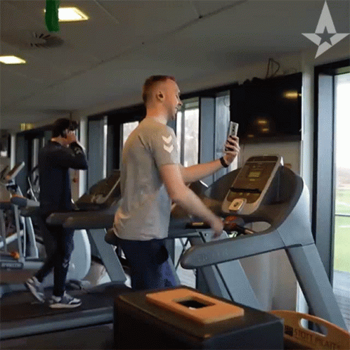 Taking Video On The Treadmill GIF