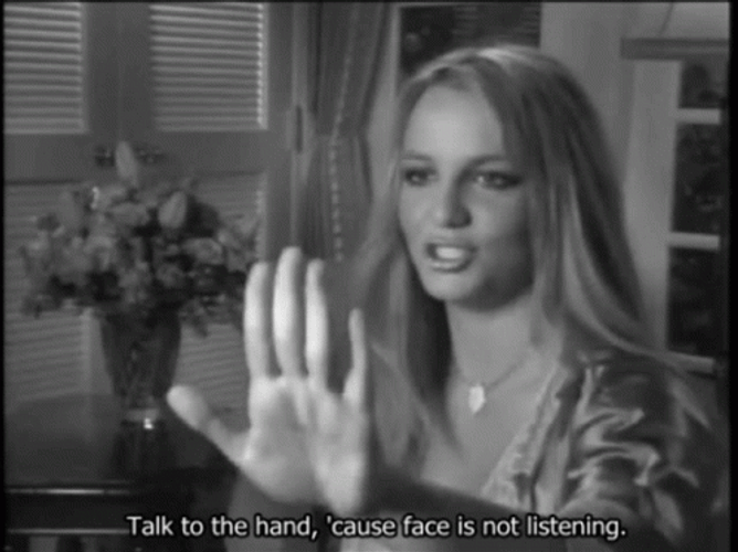 Talk To The Hand I'm Not Listening GIF
