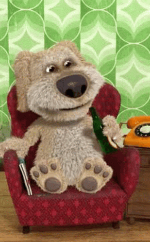 Talking Ben Drinking Bottled Beverage GIF