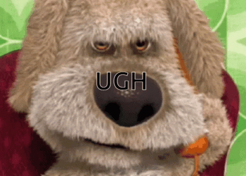 Talking Ben Frustrated Reaction Close Up GIF