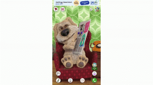 Talking Ben Shushing Home Screen GIF