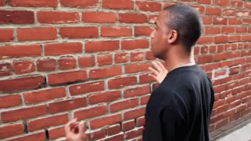 Talking To A Wall Black Guy Time-lapse GIF