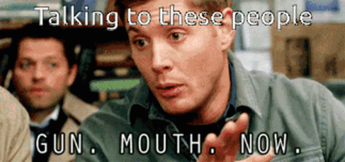Talking To These People Gun In Mouth GIF