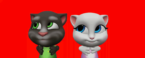Talking Tom and Angela Standing