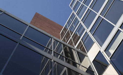 Tall Building Glass Reflection GIF