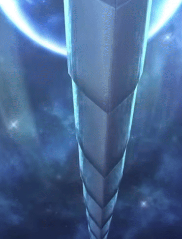 Tall Tower in Dark Blue Sky