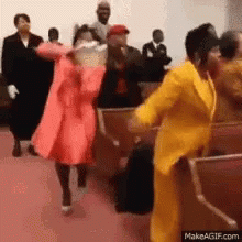 Tambourine Church Lady GIF