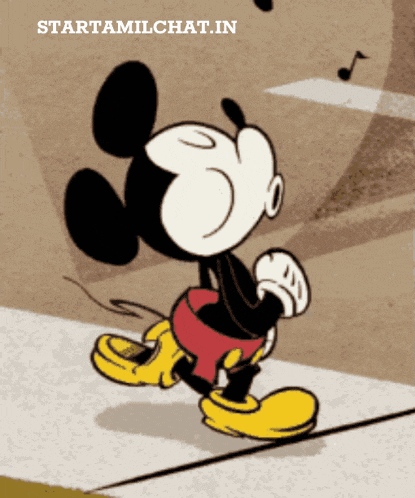 Tamil Chat Mickey Mouse Walk Gif GIF